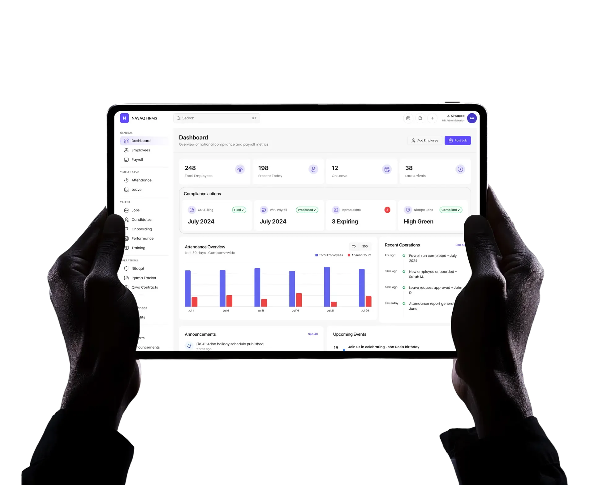 Nasaq HRMS — Saudi HR and Payroll Compliance, Finally Automated preview